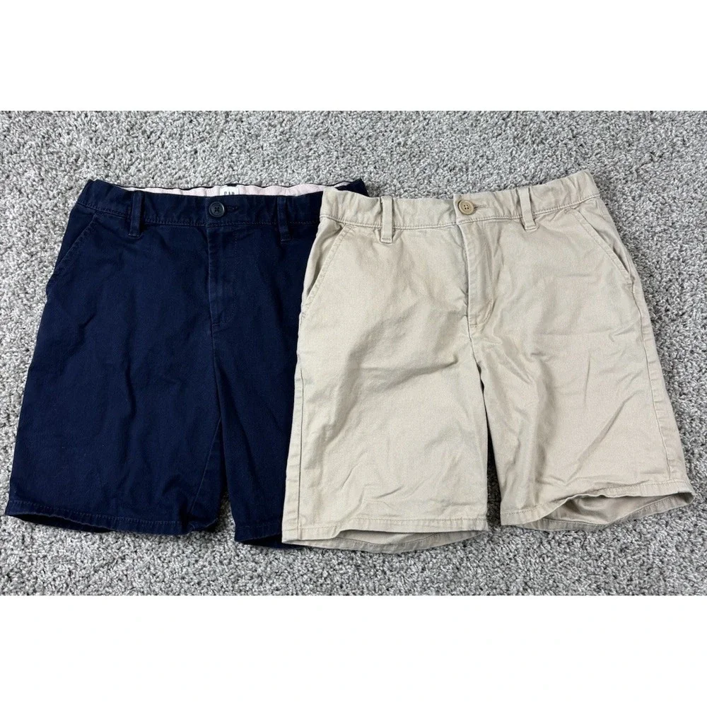 Gap Kids Uniform School Shorts - Lot Of 2 - Navy Khaki Girls Size 14